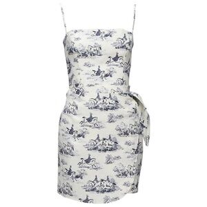 Blue and White Linen Dress